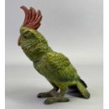 AUSTRIAN COLD PLATED BRONZE MODEL OF A COCKATOO - no visible maker's marks, 9.5cms H