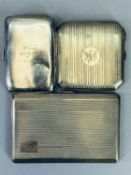 BIRMINGHAM SILVER CIGARETTE CASES (3) - to include a rectangular example with presentation