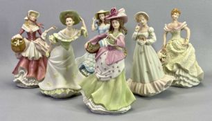 WEDGWOOD FINE PORCELAIN LADY FIGURINES (6) - to include Rose, Iris, Cherry, Lily, Primrose and