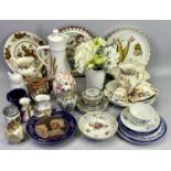 MIXED POTTERY & PORCELAIN GROUP - by various makers including Wedgwood Etruria, Royal Worcester,