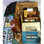 MIXED COLLECTABLES GROUP - to include leather collar box, gentleman's toiletries case, leather