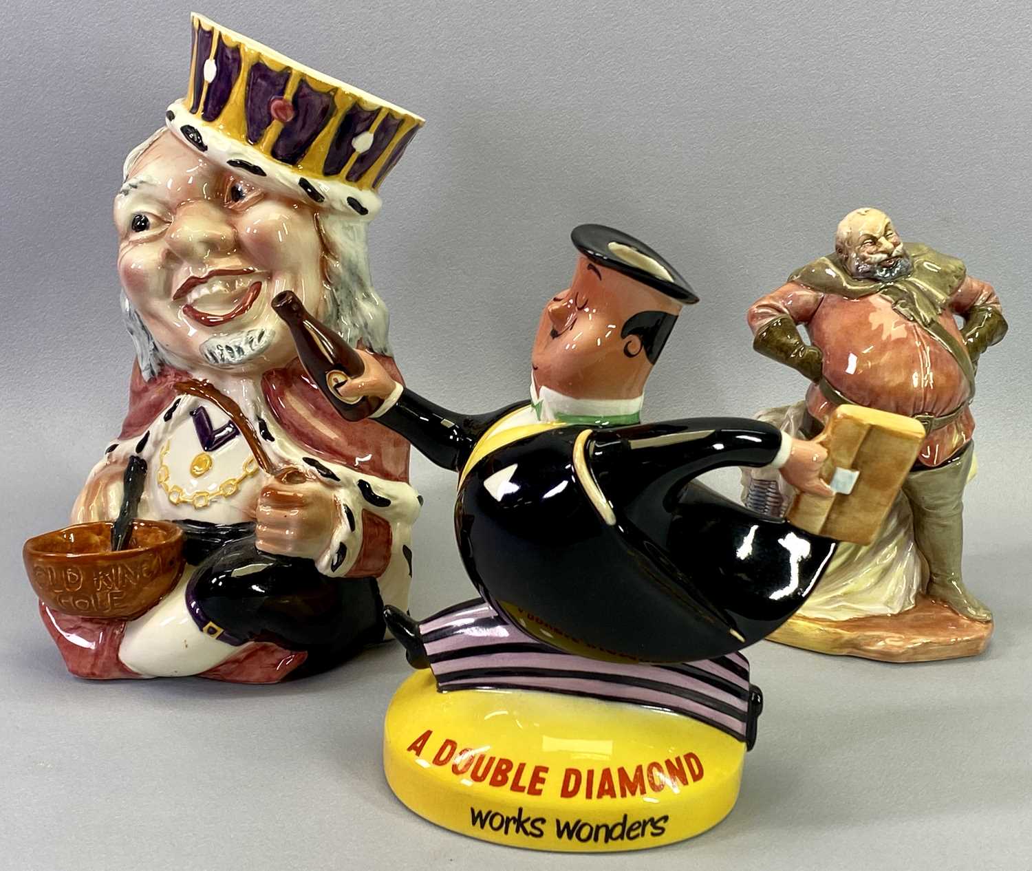 POTTERY CHARACTER & ADVERTISING FIGURINES (3) - to include a Royal Doulton Falstaff HN2054, 17cms H,