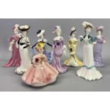 COALPORT LADY FIGURINES - 7 and one other to include Lady Francis CW4, Lady Rose CW2, Lady Lillian