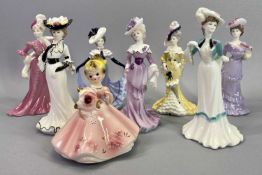 COALPORT LADY FIGURINES - 7 and one other to include Lady Francis CW4, Lady Rose CW2, Lady Lillian