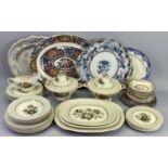 MASONS PAYNSLEY PATTERN PART DINNER SERVICE, 29 pieces and mixed other Victorian and later