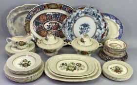 MASONS PAYNSLEY PATTERN PART DINNER SERVICE, 29 pieces and mixed other Victorian and later