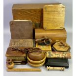 TREEN - a large assortment to include jewellery and stationery boxes, love spoon ETC