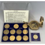 MIXED COIN, MEDALLION & COMPASS GROUP - to include a Queen Elizabeth II 2002 Golden Jubilee coin,