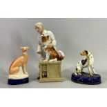 ORNAMENTAL POTTERY DOG FIGURINES (3) - to include a Royal Doulton 'Thanks Doc' HN2731 vet with