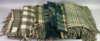 HOLYTEX, SNOWDON BRAND, WELSH ALL WOOL LAP/PICNIC BLANKETS (4) - all labelled and one other, the