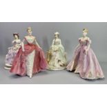 COALPORT CHINA LIMITED EDITION LADY FIGURINES - to include two from the 'Graceful Arts' series