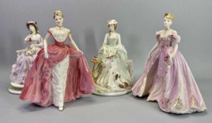 COALPORT CHINA LIMITED EDITION LADY FIGURINES - to include two from the 'Graceful Arts' series