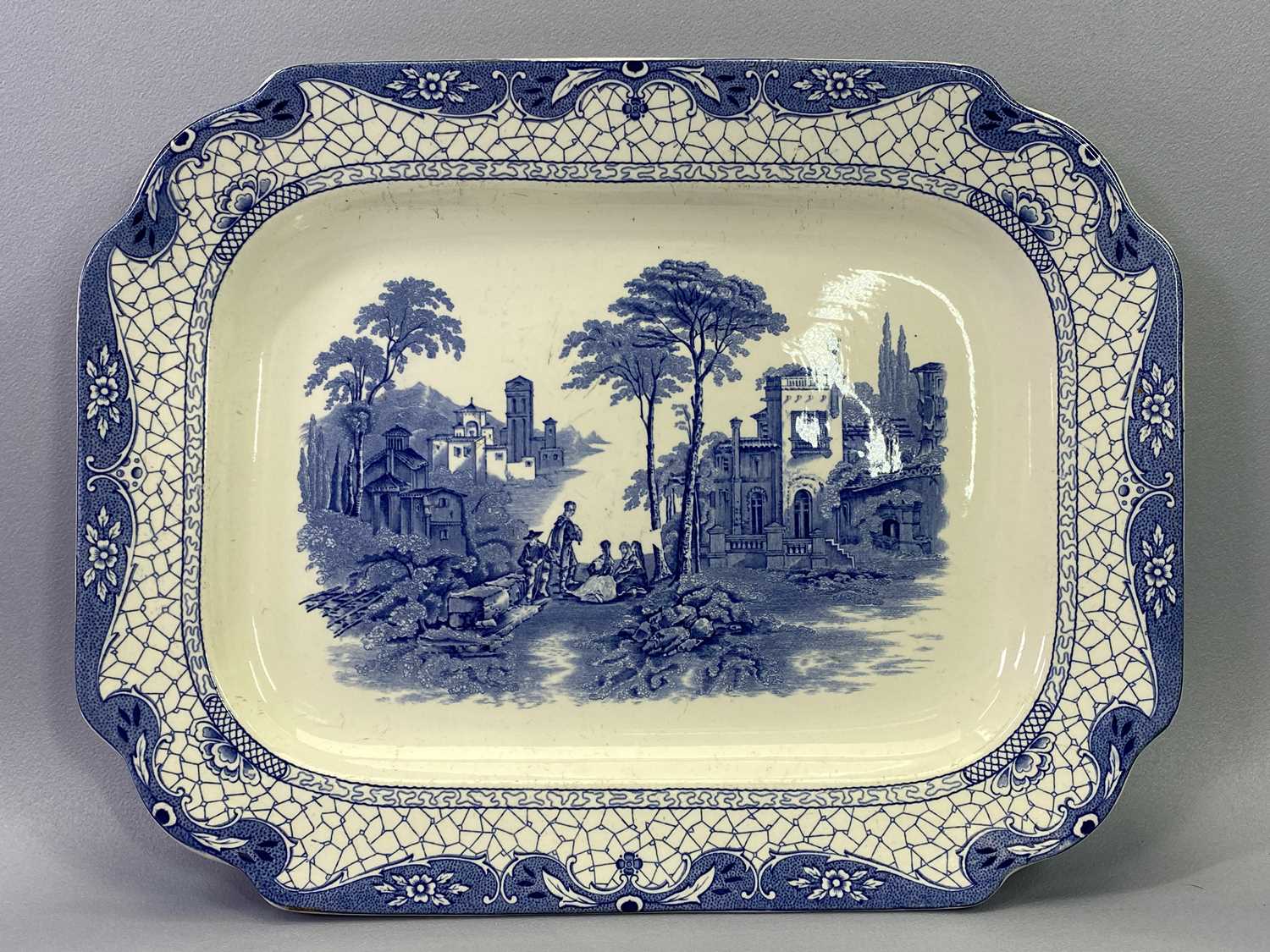 MIXED BLUE & WHITE POTTERY & PORCELAIN WARE - to include an Adams landscape pattern meat platter, 32 - Image 2 of 2