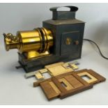 LANTERN PROJECTOR - a fine example within a wooden case by Perken, Son & Company Ltd, 'Optimus