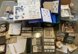 STAMPS - several boxes containing albums, stock books and loose to include World mint and used,