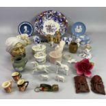 CABINET COLLECTABLES & OTHER ORNAMENTAL WARE - to include miniature character jugs, Wedgwood