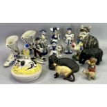 ANIMAL & FIGURINE COLLECTABLE GROUP - to include a 'cow on lid' butter dish