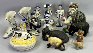 ANIMAL & FIGURINE COLLECTABLE GROUP - to include a 'cow on lid' butter dish