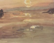 SIR KYFFIN WILLIAMS RA limited edition print (13/250) - rich sunset scene, signed in pencil, 44 x