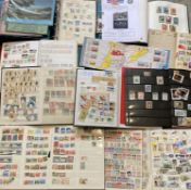 STAMPS - Glory Box, stock books and albums containing worldwide stamps