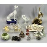 CABINET COLLECTABLES & ORNAMENTS GROUP - to include Hammersley & Co miniatures, glass and other