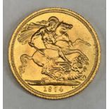 ELIZABETH II GOLD FULL SOVEREIGN 1974