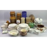 MIXED POTTERY & PORCELAIN - to include Hornsea storage jars, various pottery and stoneware vases