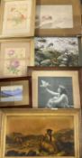 PAINTINGS & PRINTS ASSORTMENT - a parcel of various antique and other paintings and prints