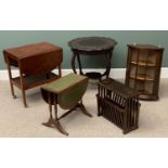 FURNITURE ASSORTMENT (5) to include wall hanging corner cupboard, tea trolley, Pembroke table,