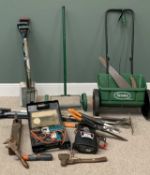GARDEN TOOL ASSORTMENT to include long and short handled tools ETC