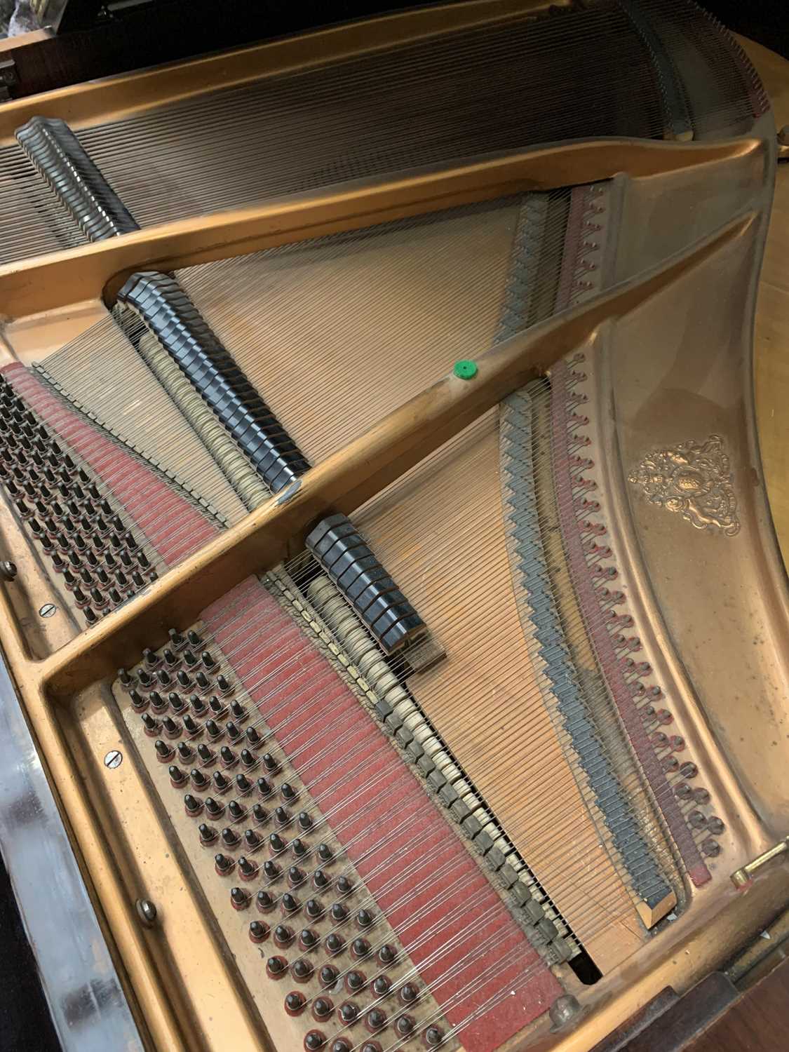 MAHOGANY BOUDOIR GRAND PIANO by John Broadwood & Sons of London, on turned supports, 101cms H, - Image 4 of 5