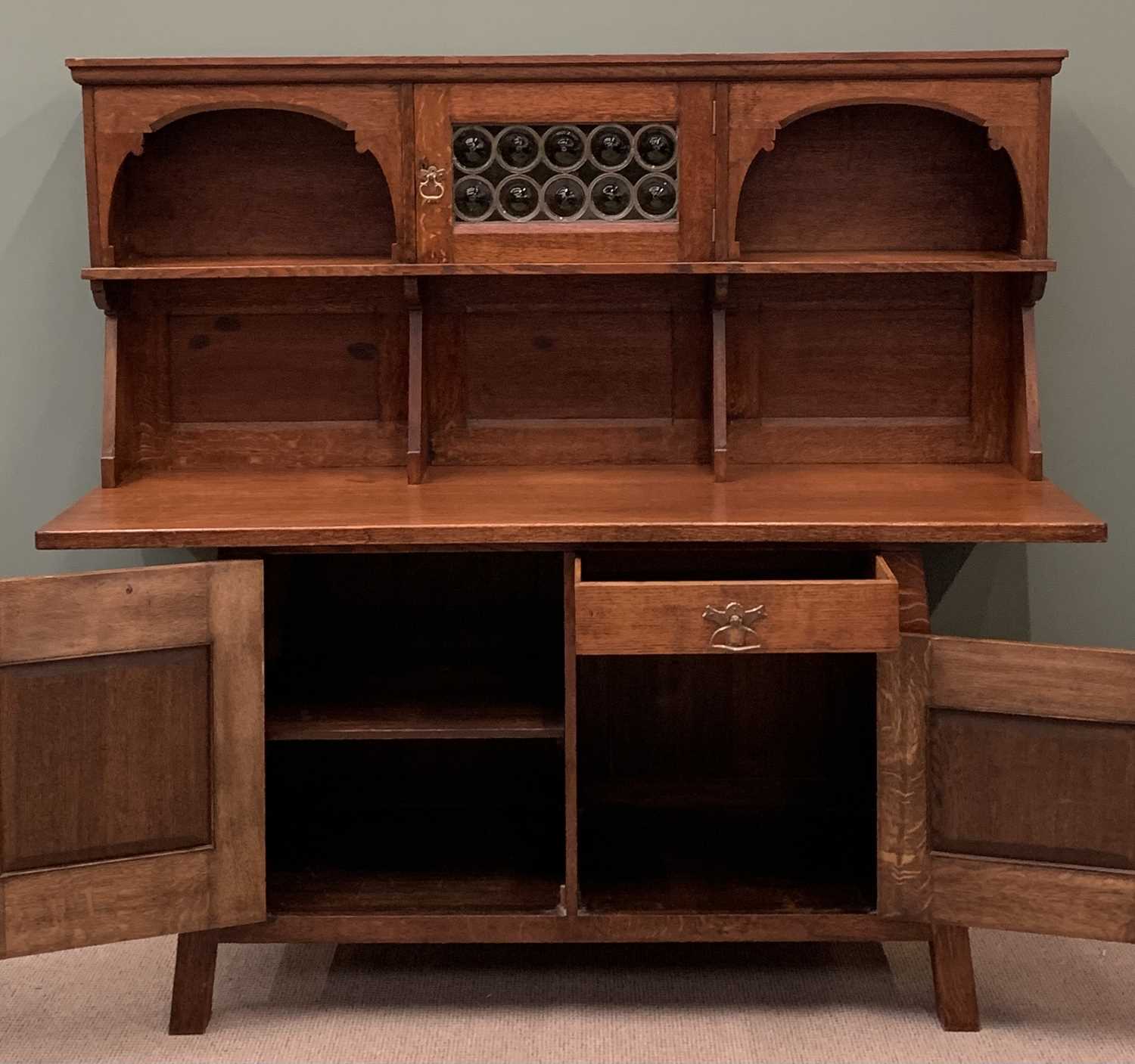 OAK ARTS & CRAFTS SIDEBOARD, design attributed to Leonard Wyburd for Liberty & Co, circa 1900, - Image 2 of 4