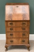 REPRODUCTION MAHOGANY LADY'S BUREAU having four drawers, 102cms H, 51cms W, 42cms D