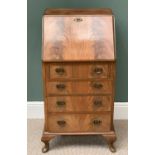 REPRODUCTION MAHOGANY LADY'S BUREAU having four drawers, 102cms H, 51cms W, 42cms D