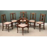 VINTAGE CHAIR ASSORTMENT (6) to include four dining chairs, a carver and a corner chair, all fine