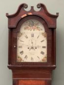 VICTORIAN MAHOGANY LONGCASE CLOCK with painted dial and eight day movement by David Jones, Bangor