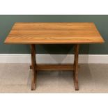 MODERN PINE REFECTORY TYPE TABLE (Ariston of London?), 76cms H, 121cms W, 77cms D