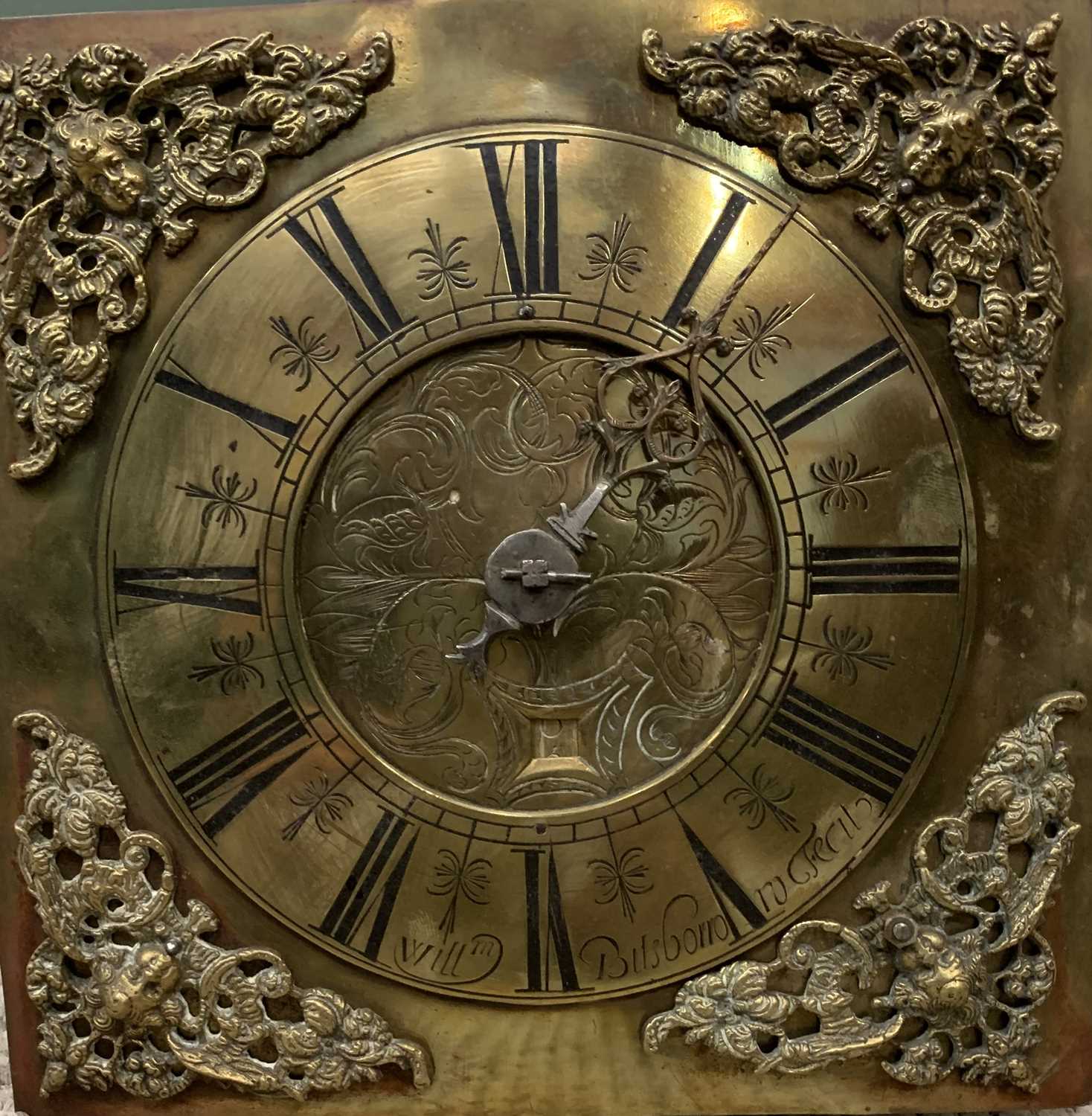 EARLY 18th CENTURY OAK LONGCASE CLOCK the brass dial signed William Bilsborrow Fecit, 211cms H, - Image 2 of 6