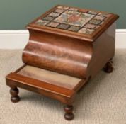 ANTIQUE MAHOGANY STEP COMMODE, 45cms H, 47cms W, 68cms D