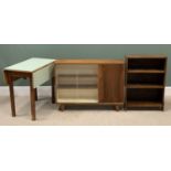 FURNITURE ASSORTMENT (3) to include a modern pine bookcase cupboard with two glazed doors and