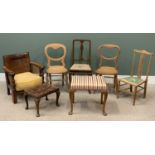 VINTAGE FURNITURE ASSORTMENT to include various chairs, a vintage vinyl/leather backed child's