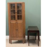 FLOORSTANDING CORNER CUPBOARD, 187cms H, 78cms W, 48cms D and a MAHOGANY GATE LEG TABLE, 70cms H,