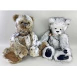 2 CHARLIE BEARS - 'Captain Snuggleton', CB141461, mottled white and brown, bells, 66cm h; and '