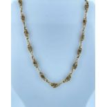 9CT GOLD KNOT LINK NECKLACE, 45.5cms long, 17.5gms Provenance: private collection Bridgend County
