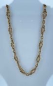 9CT GOLD INTER LINK NECKLACE, 47cms long, 26.2gms Provenance: private collection Bridgend County