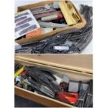 WOODEN CRATE CONTAINING QUANTITY OF VARIOUS HORNBY 00 RAILWAY EQUIPMENT & ACCESSORIES, including