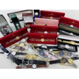 ASSORTED MODERN FASHION & REPLICA WRISTWATCHES, including 5 Phillipe Christian watches in boxes