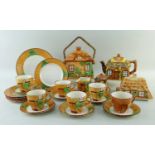 COLLECTION OF PRICE BROTHERS / WESTMINSTER COTTAGE WARE CHINA, including butter dish, biscuit