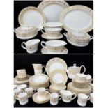 EXTENSIVE ROYAL WORCESTER BONE CHINA 1966 'HYDE PARK' DINNER SERVICE, comprising ten dinner