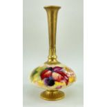 ROYAL WORCESTER HEDGEROW FRUIT BONE CHINA VASE, painted by Kitty Blake with blackberries and